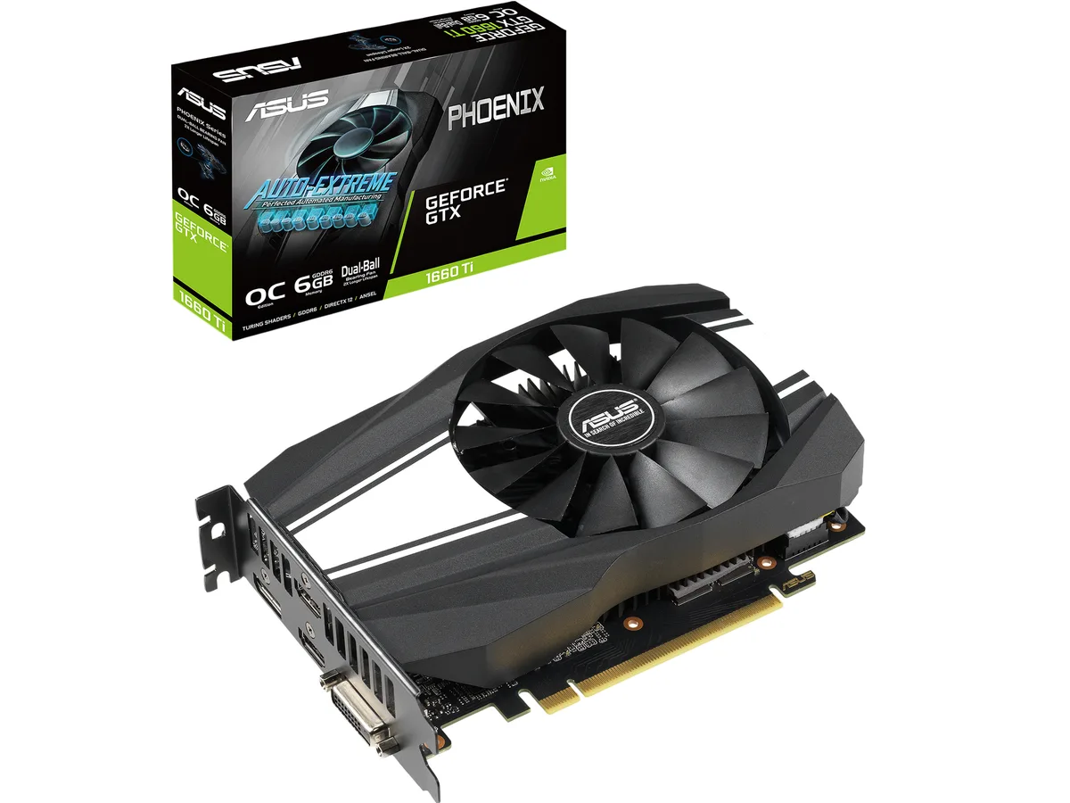 ASUS ASUS PH-GTX1660TI-O6G GeForce GTX 1660 Ti graphics card — product photo