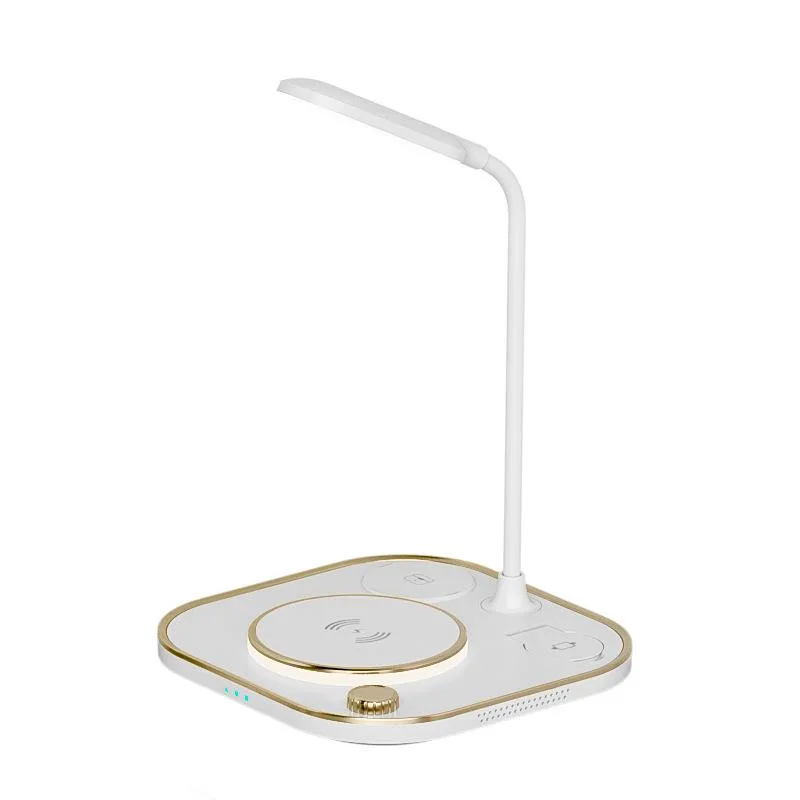 KEHIPI KEHIPI 4-in-1 LED Desk Lamp Wireless Charger White — product photo