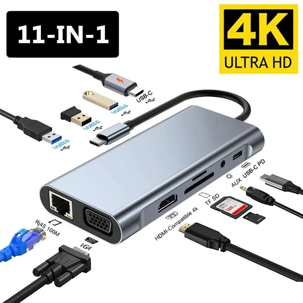 WRIARICH WRIARICH BYL-2310 11-in-1 USB-C docking station — product photo