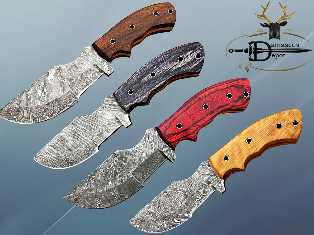 Damascus Depot Damascus Depot Tracker Knife 10" Twist Pattern Full Tang 200 Layers 58-60 HRC — product photo