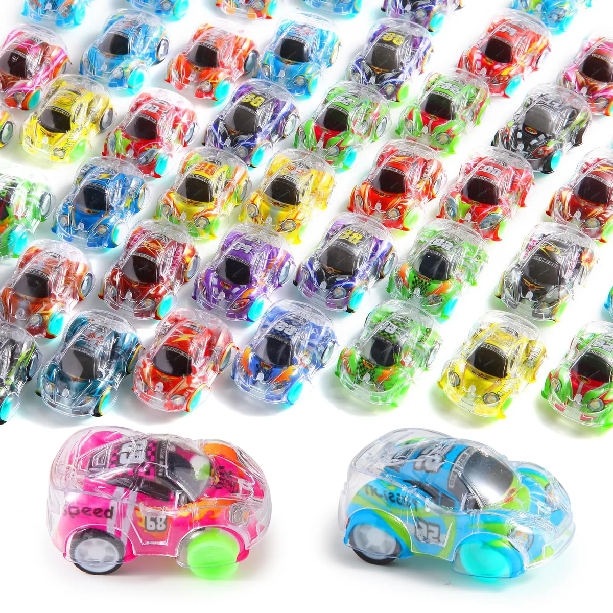 50 Pcs Mini Pull Back Cars Set Vehicles — product photo