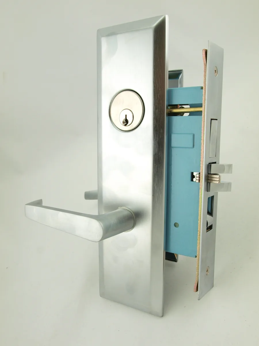 MAXTECH MAXTECH 1033BFL26DL Left Hand Heavy Duty Satin Chrome Mortise Entry Lockset 2-3/4 — product photo