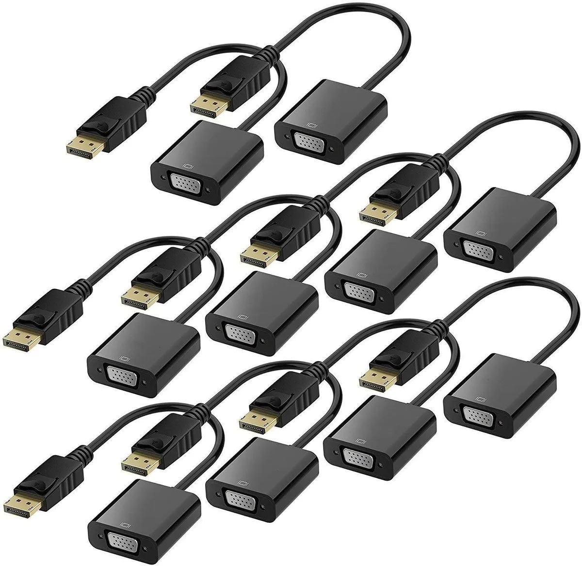 BUCIER BUCIER DisplayPort to VGA adapter 10 pack black — product photo