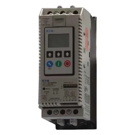 Eaton S811+N66N3S soft starter, grey rectangular enclosure, front terminals and display