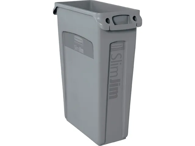 Rubbermaid Commercial Rubbermaid Commercial 354060GYCT Slim Jim Vented Container 23 gal Gray 30 x 11 x 22 in Pack of 4 — product photo