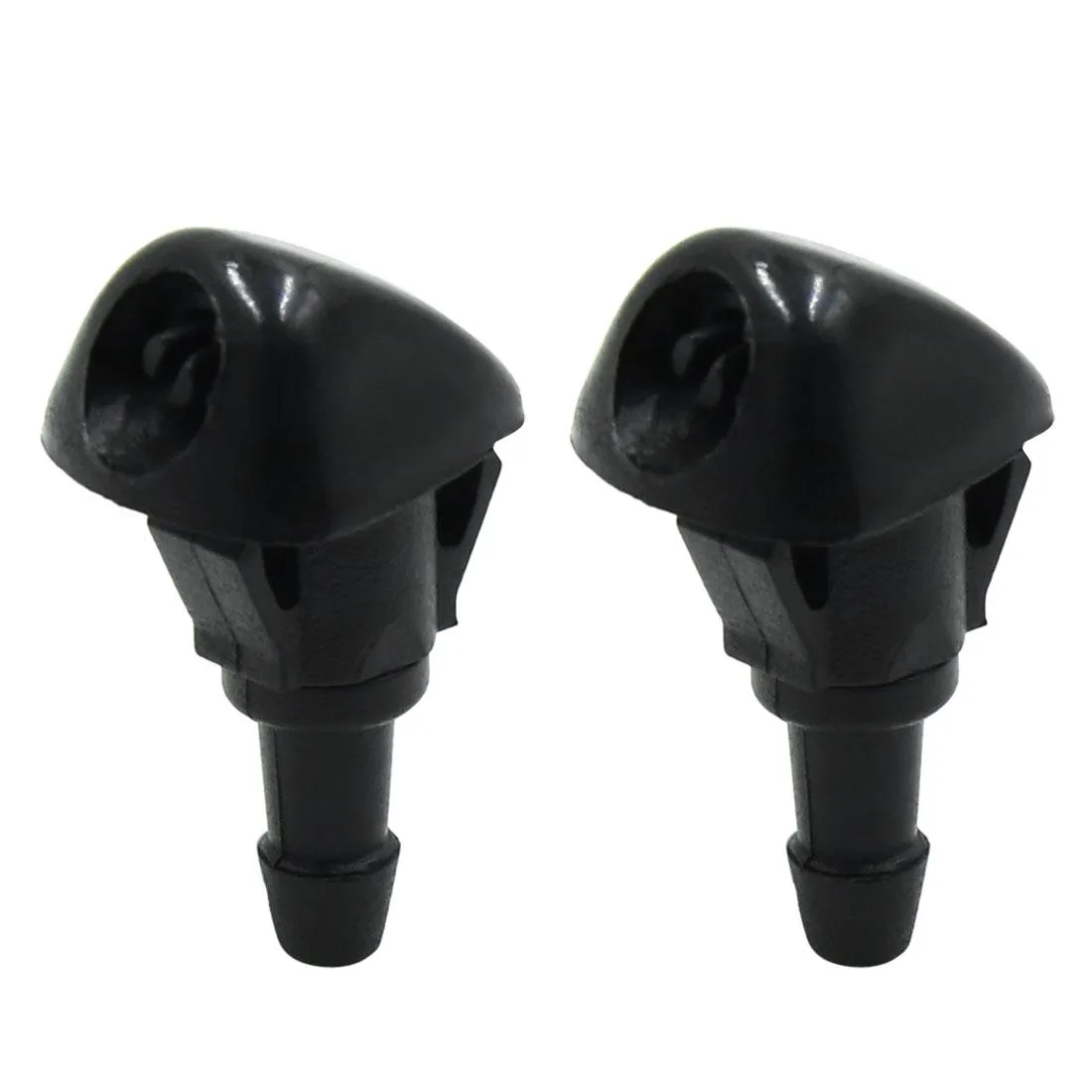 Two black ABS windshield washer nozzles for Honda Civic CRV 2003-2008