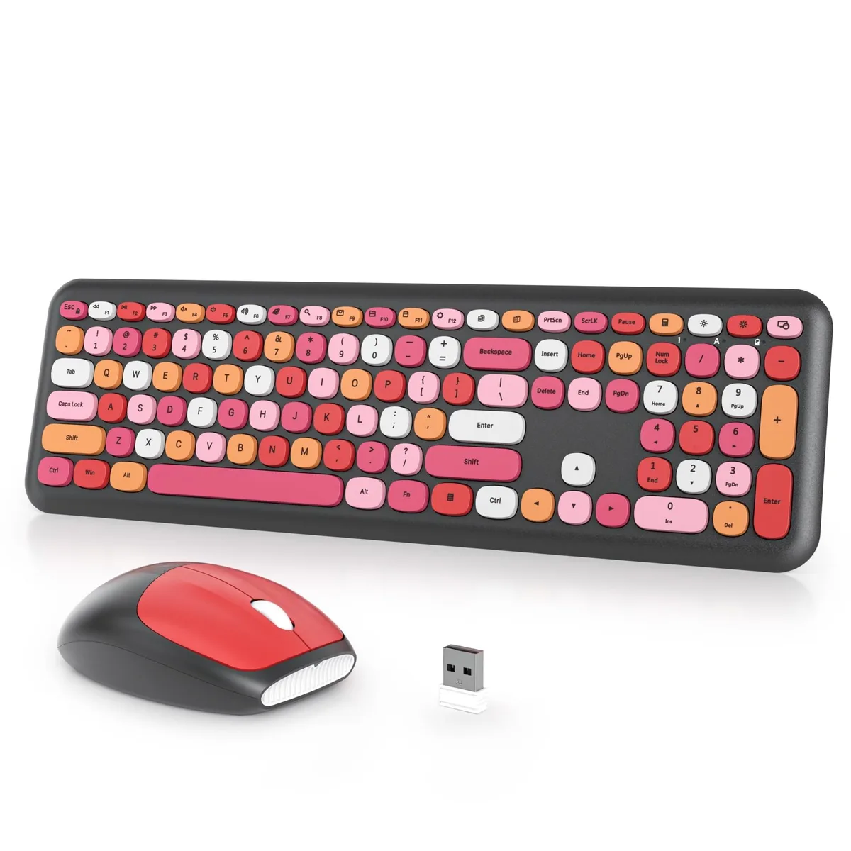Avantalk Avantalk 2 in 1 Wireless Keyboard Mouse Combo 104 Keys Red — product photo