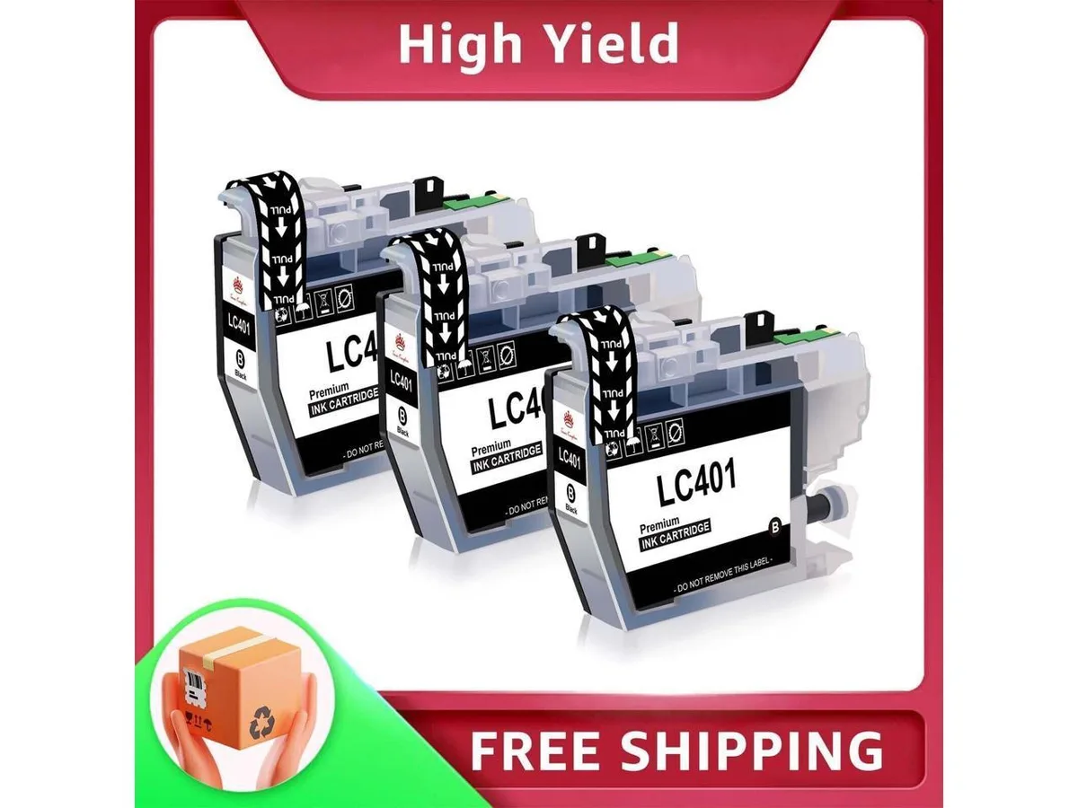 V4ink V4ink LC401 Black Ink Cartridge 3 Pack — product photo