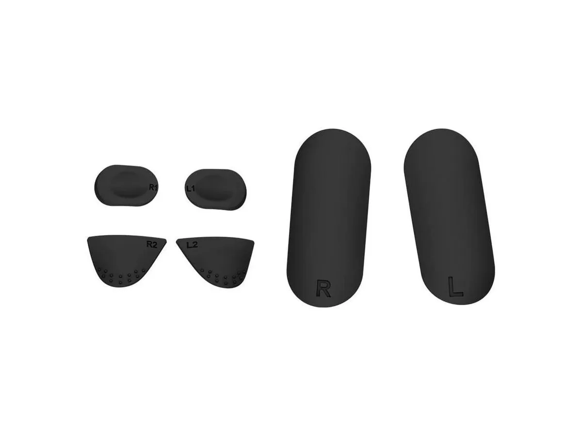 Black silicone controller pad kit with anti-slip handle covers for PS VR2