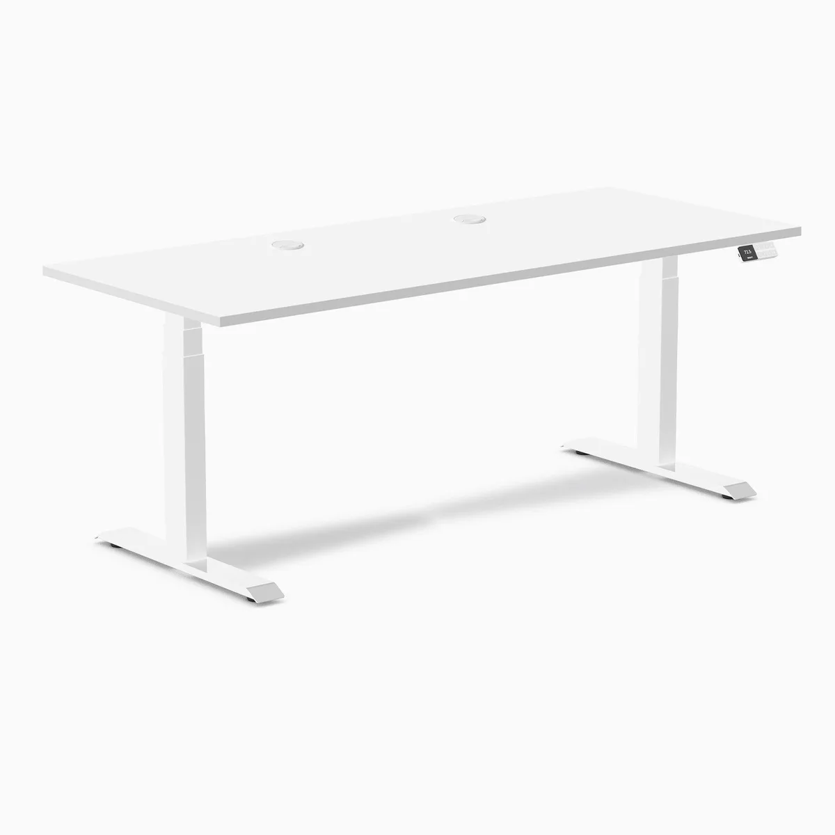 Desky Desky Dual Laminate Sit Stand Desk White 70.9 x 29.5 in — product photo