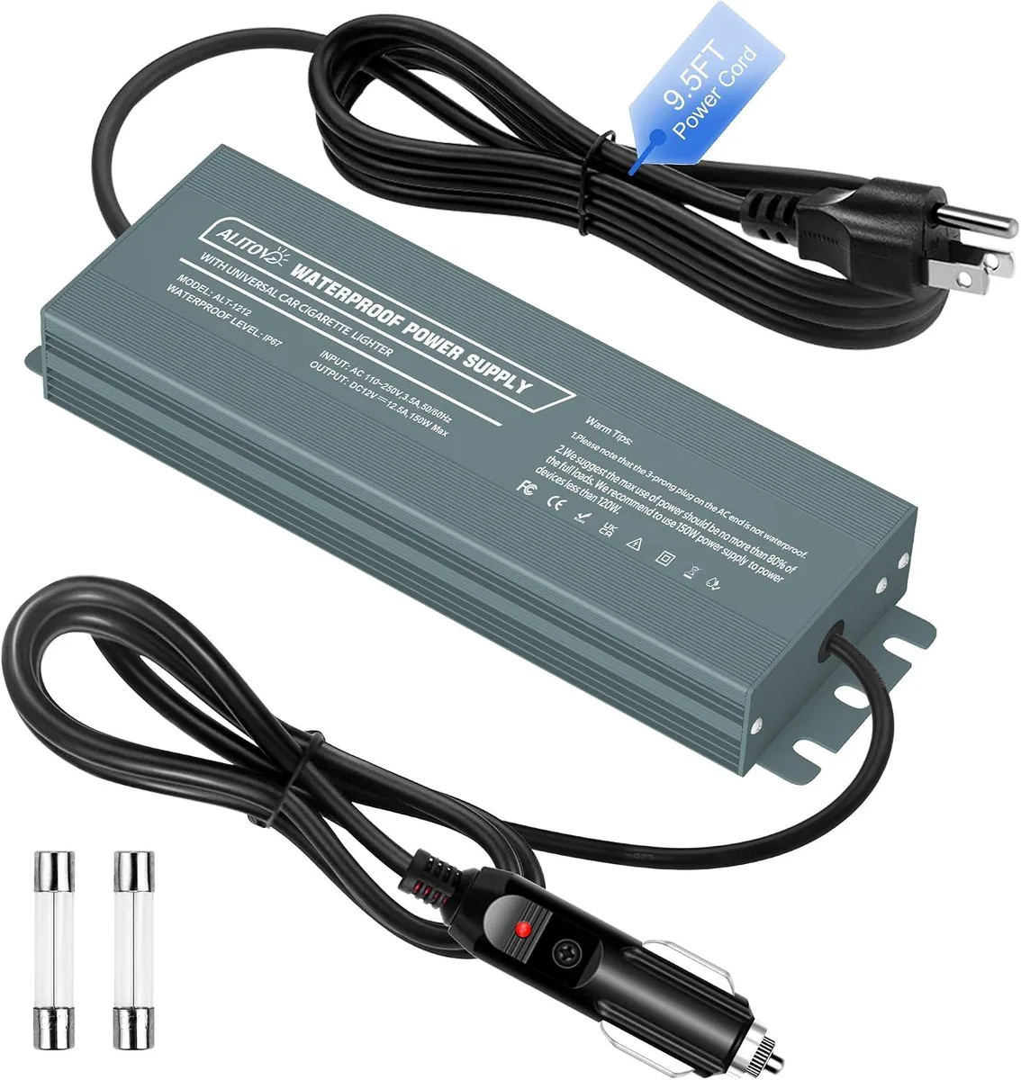 BASEUS BASEUS GMG-ADP10A 12V 12.5A 150W AC Adapter 13ft Cord — product photo