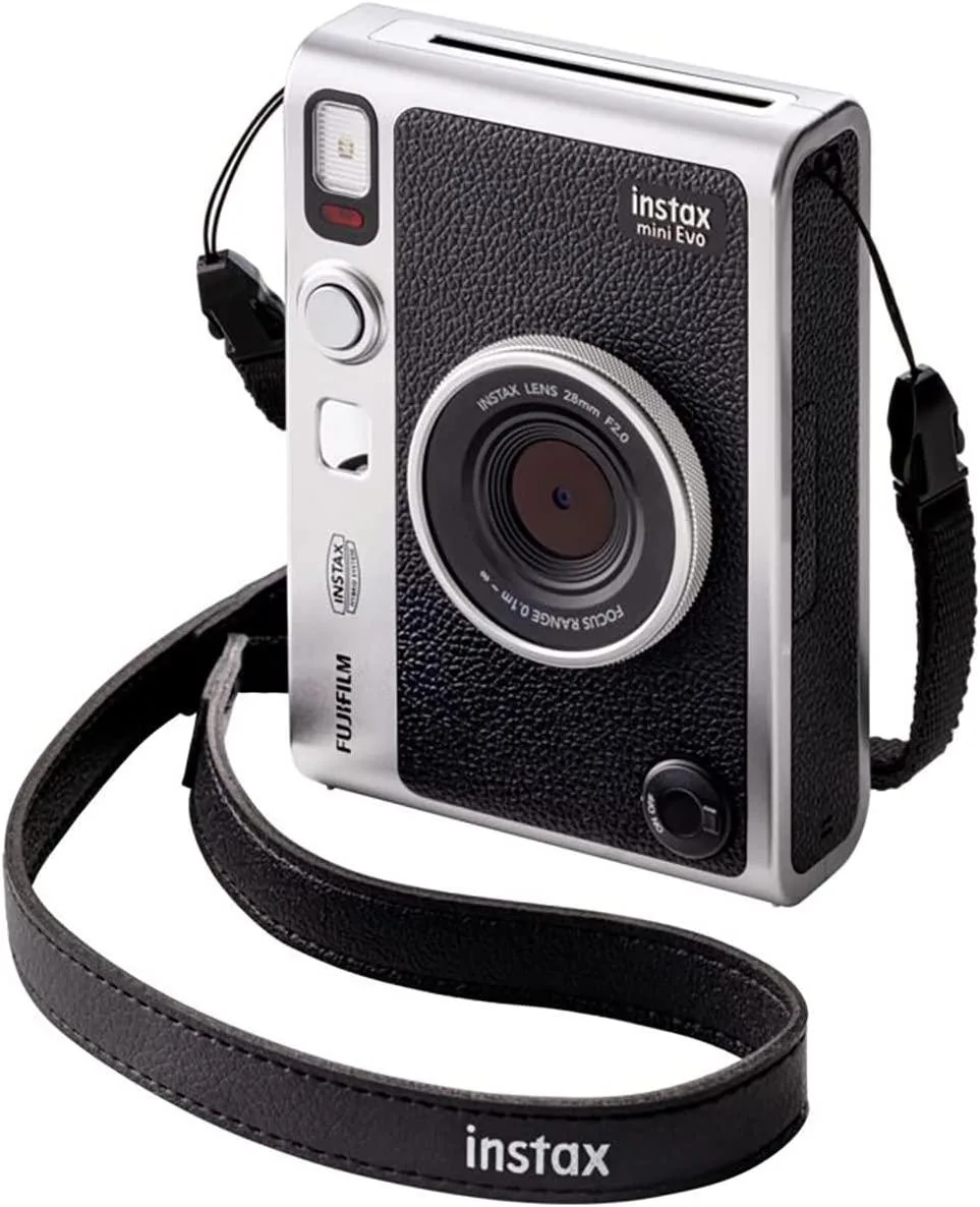 FUJIFILM FUJIFILM Instax Mini EVO Black film camera with 100 lens and film combinations — product photo