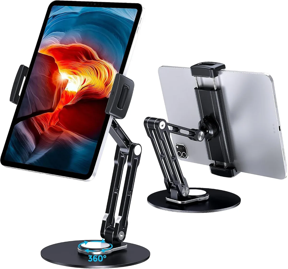 MCHOSE MCHOSE Tablet Stand Holder 360° Rotating Base Aluminum Black — product photo