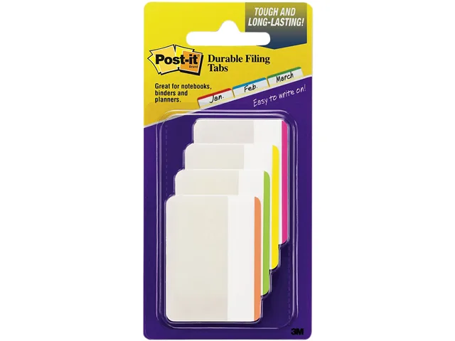 Pack of 24 assorted bright 2 inch paper tabs