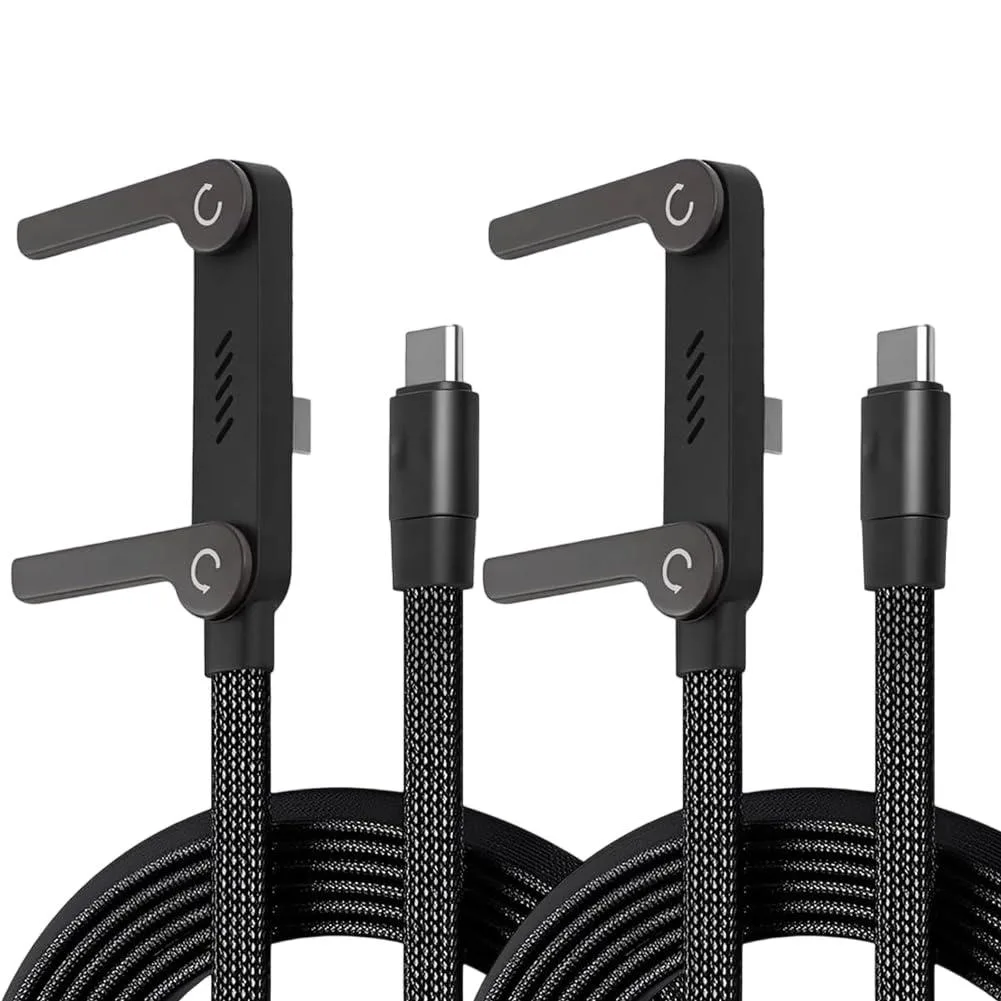  Apple 2-in-1 Invisible Holder Charger Cable Samsung Gala Orange 40W 1.5m 2PCS — product photo