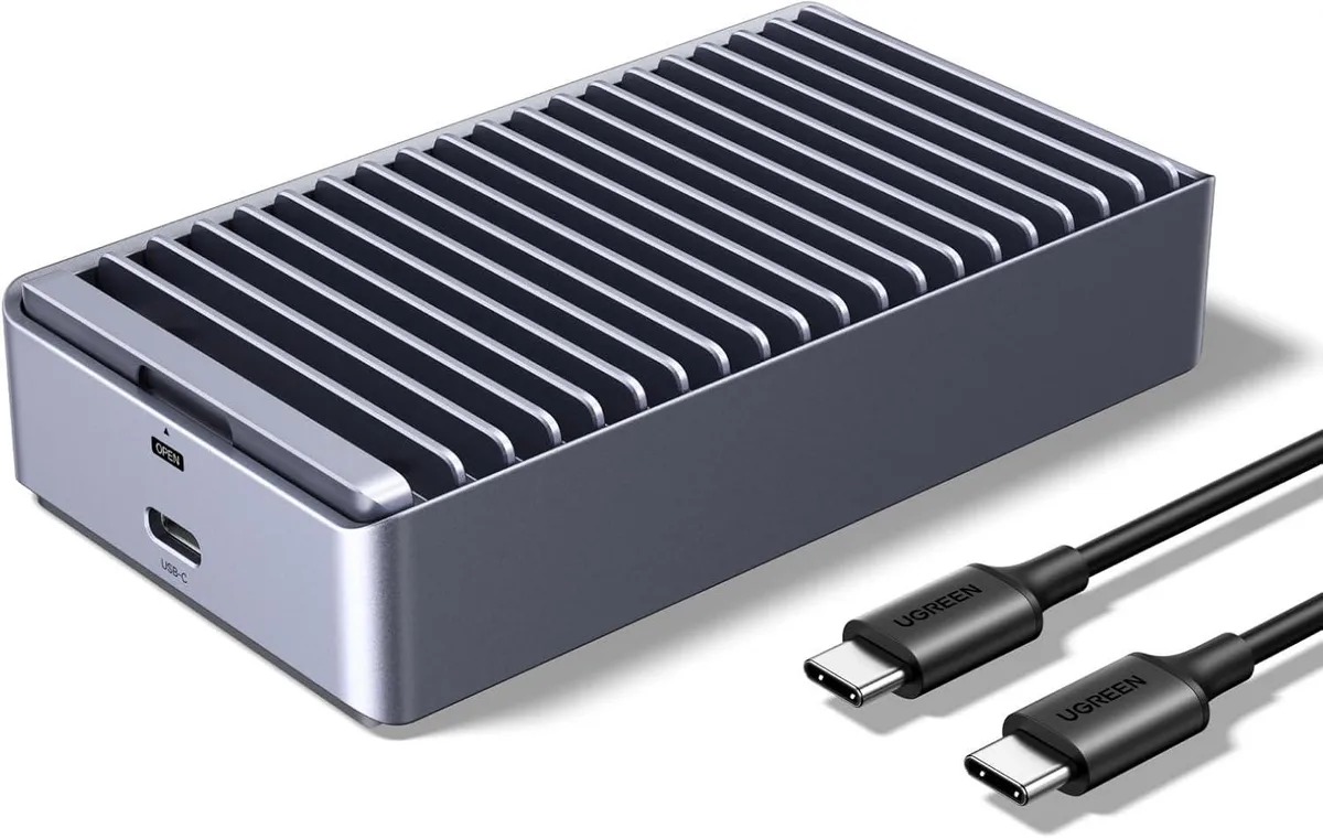 Vszerda Vszerda 40Gbps NVMe Enclosure Aluminum Double-Sided Fin Thunderbolt 4 USB4 — product photo