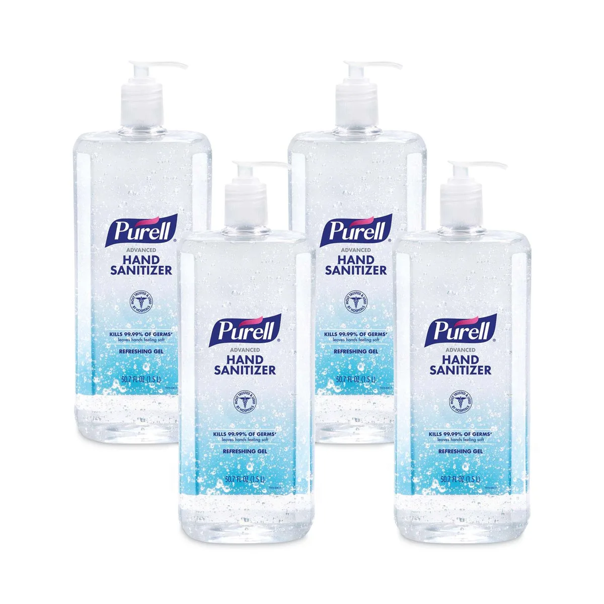 GOJO GOJO 501504 Hand Sanitizer 1.5 L Pump Bottle 4 Pack — product photo