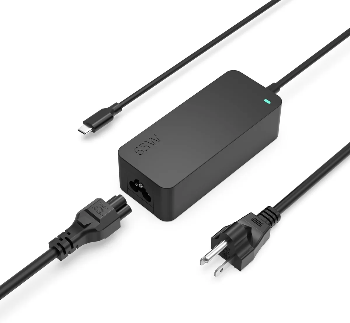 PISKEKAT PISKEKAT USB-C laptop charger 65W 45W 10ft cable UL certified — product photo