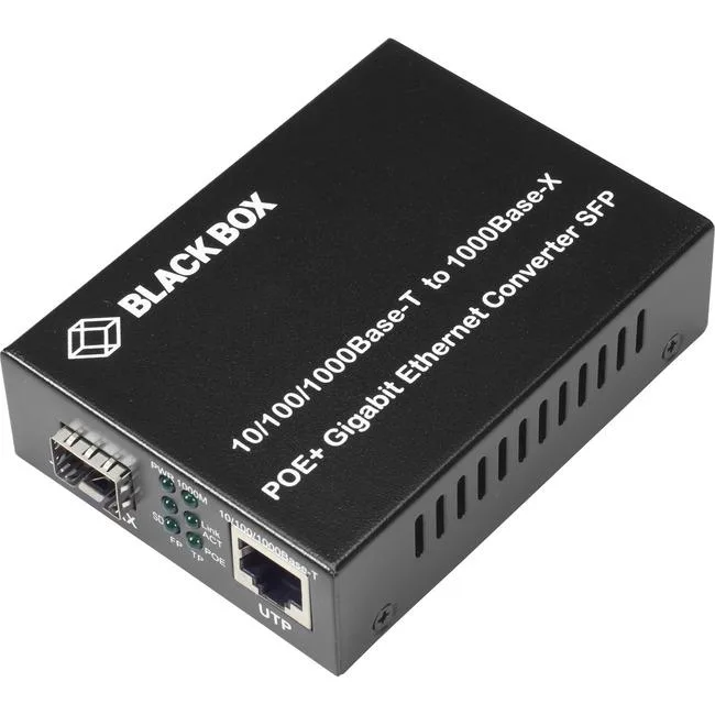 Black Box Corporation Black Box Corporation LGC215AR2 10/100/1000BASE-T to 1000BASE-X media converter — product photo