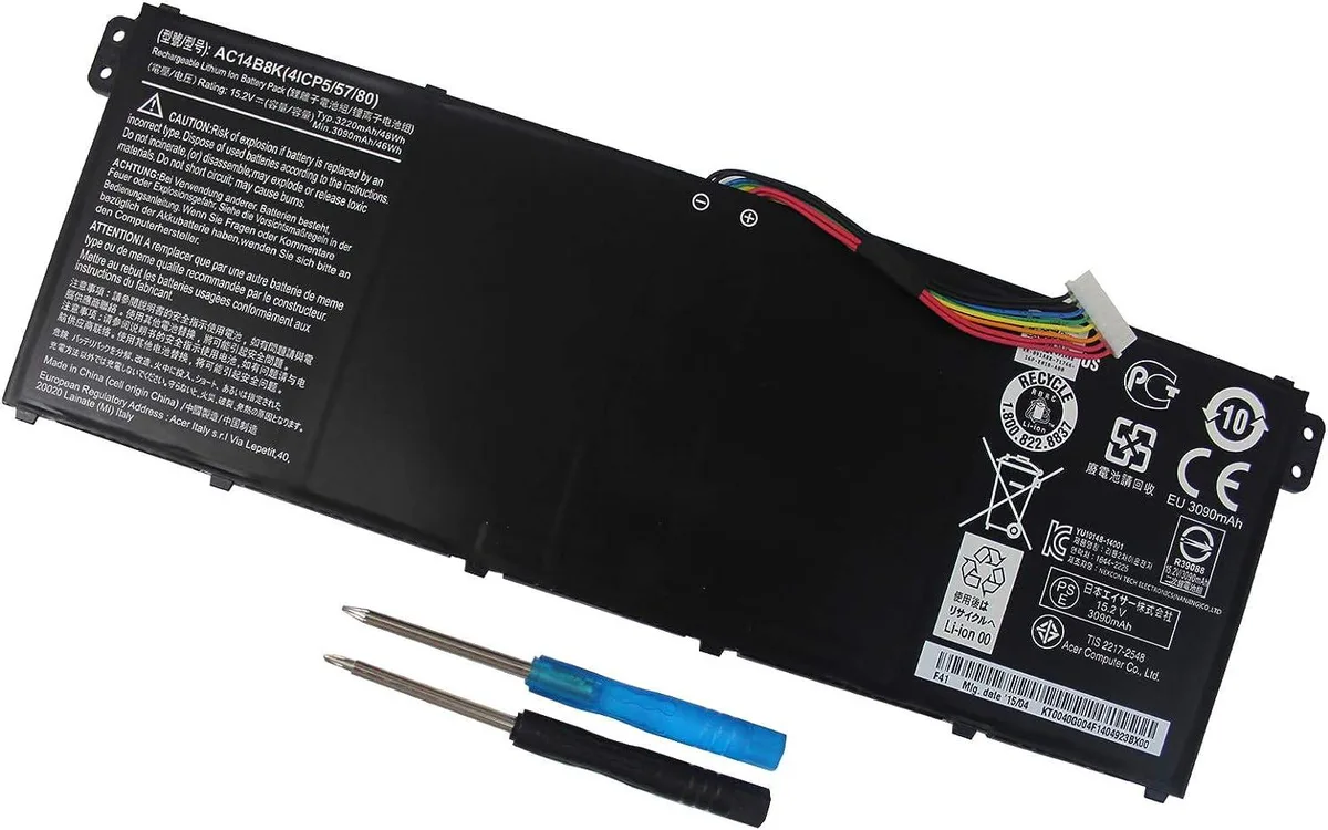 FOCUSTEC FOCUSTEC AC14B8K 48WH 15.2V 3-cell laptop battery — product photo