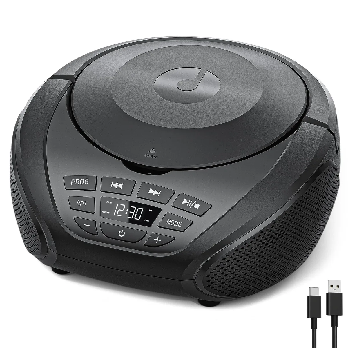  AUDIOVOX B-03 Portable CD Player Boombox with FM Radio, AUX, Dual Speakers — product photo