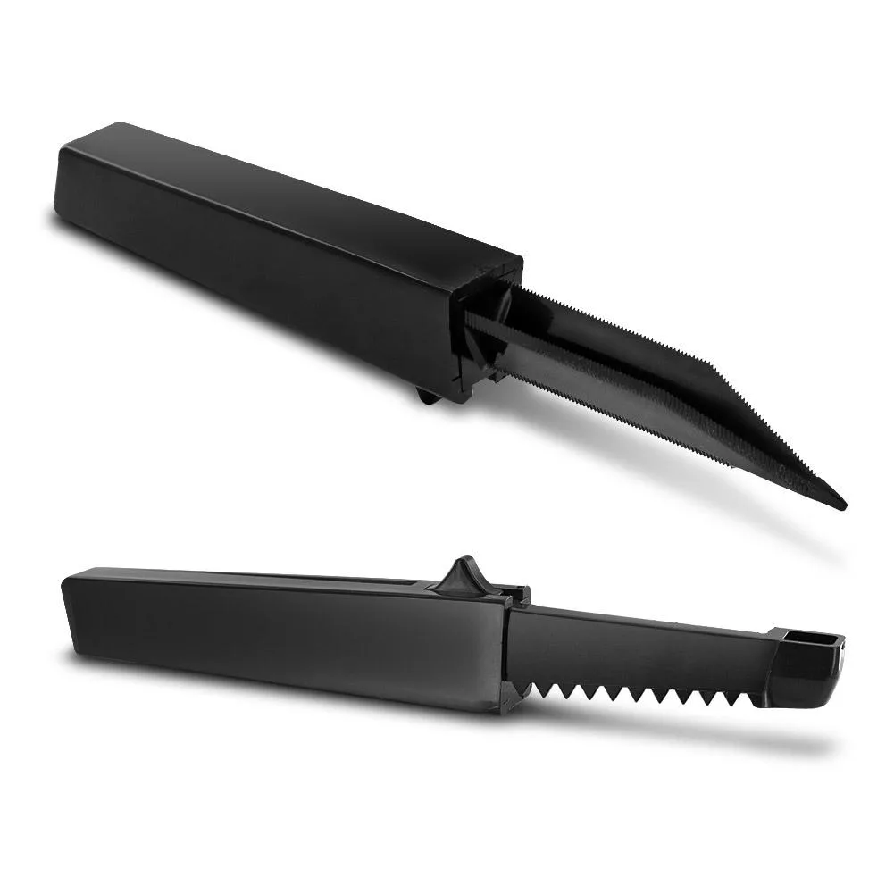 V-shaped metal knife with dual-ended decorating and grating tips