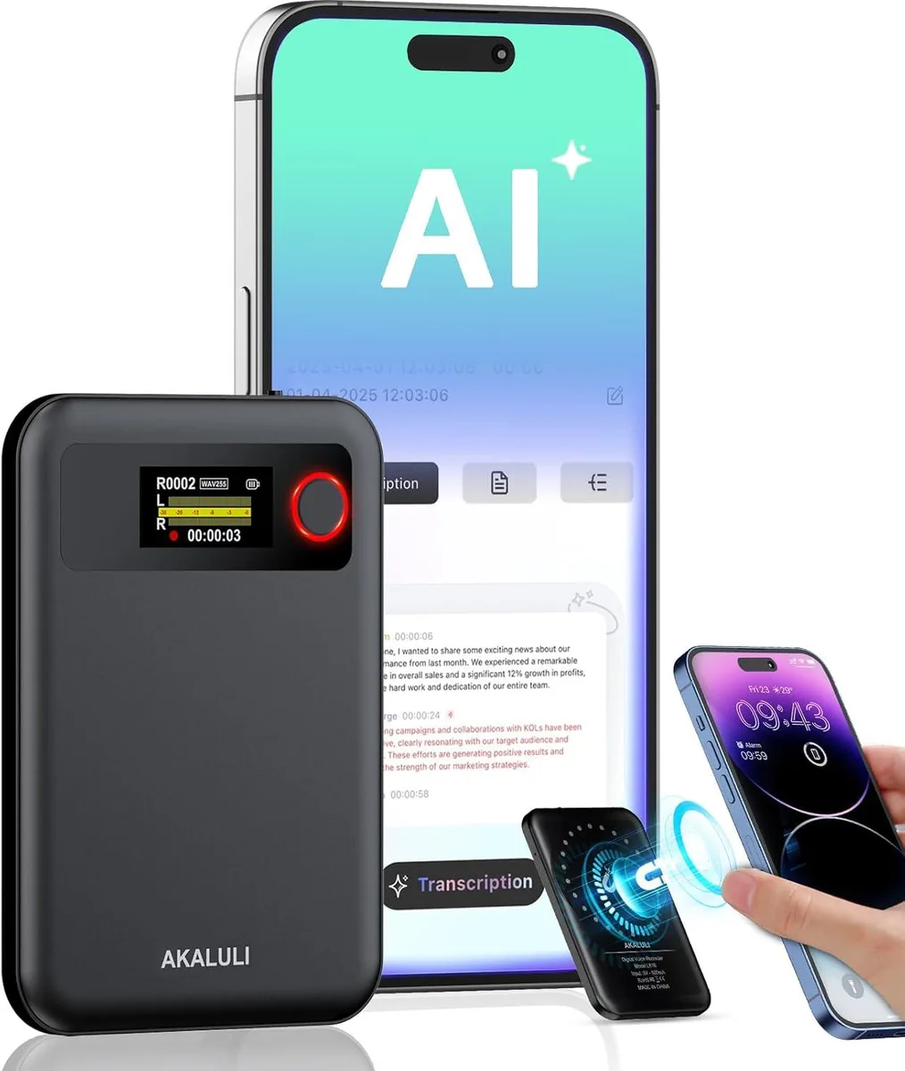 BFKK BFKK AI Voice Recorder 64GB 30H Midnight — product photo