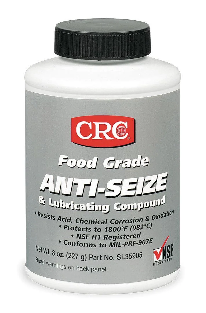 White anti-seize paste in 8 oz brush-top bottle
