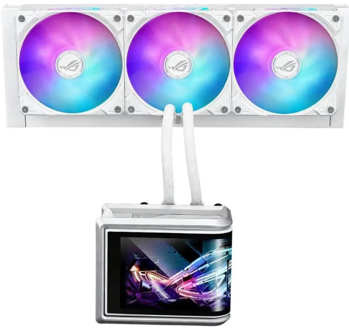 ASUS ASUS ROG RYUO IV SLC 360 ARGB White Edition 6.67" AMOLED liquid cooler — product photo