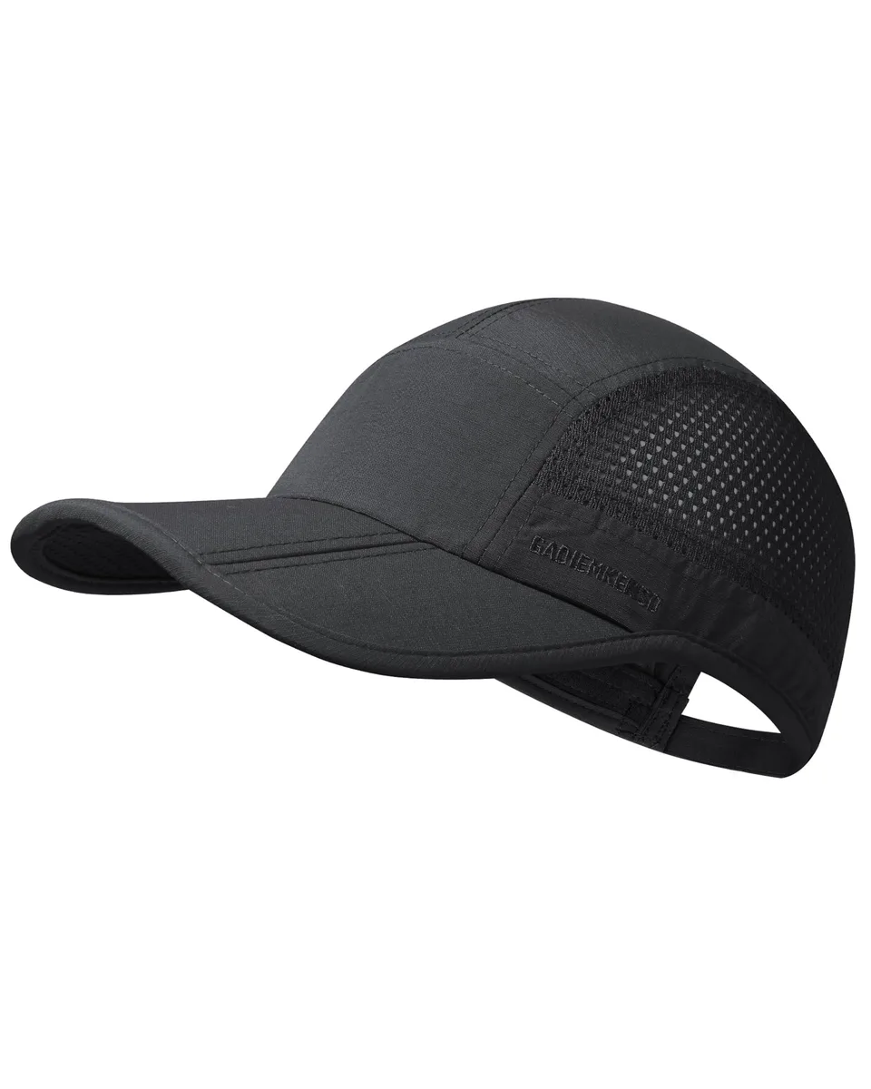 GADIEMKENSD Unstructured Baseball Cap Black UPF 50+ 3.15in Brim 2.5oz — product photo