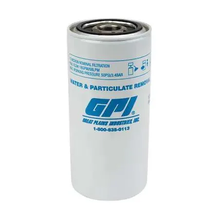 Great Plains Industries Great Plains Industries 129300-02 Fuel Filter 10micron 18gpm 50psi 7in — product photo