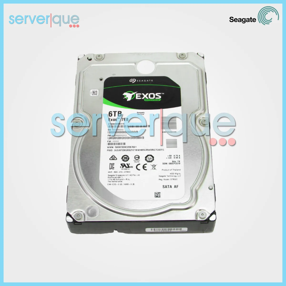 Seagate Seagate ST6000NM0115 Exos 7E8 6TB 7200 RPM SATA 6.0Gb/s 3.5" 128MB internal hard drive — product photo
