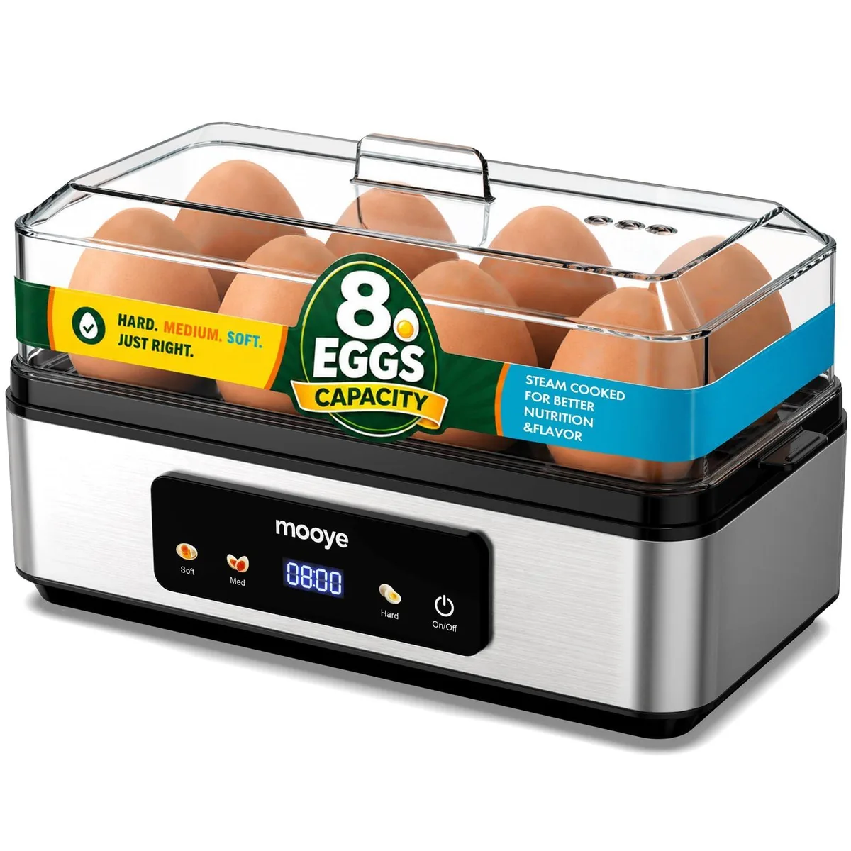  Rapid Egg Cooker Electric Egg Steamer 3 IN 1 8 Eggs — product photo