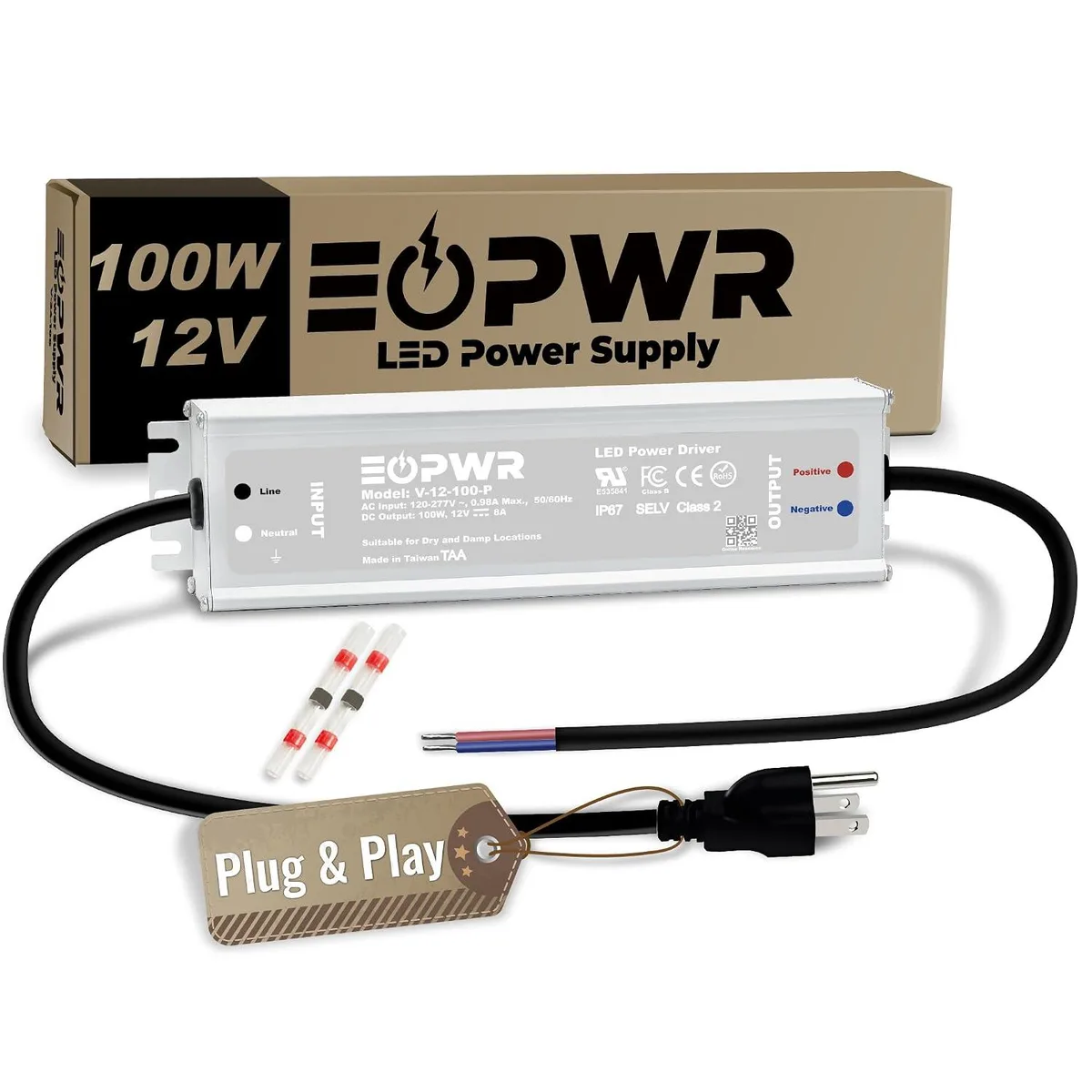 BASEUS BASEUS AC adapter 100W 12V IP67 120-277VAC — product photo