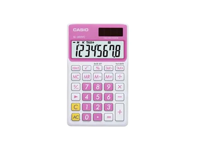 CASIO CASIO SL-300VC-PK 8-digit solar calculator pink — product photo