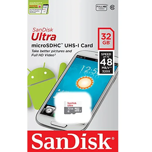 SanDisk SanDisk SDSDQUNB-032G-GN3MN 32GB Class 10 48MB/s microSDHC memory card — product photo