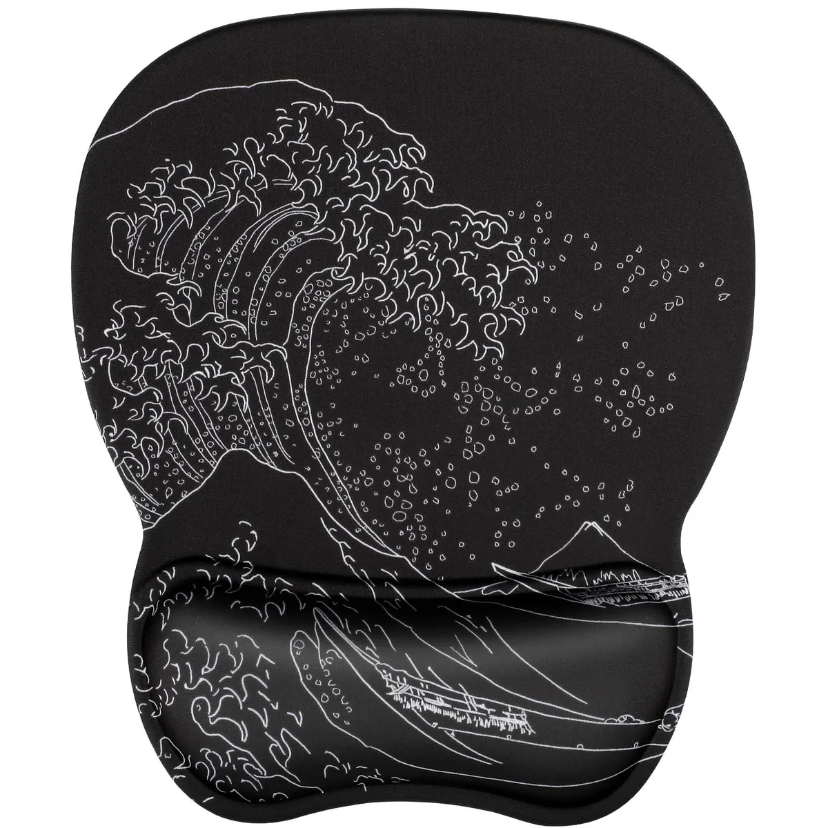 KEHIPI KEHIPI Ergonomic Mouse Pad Gel Wrist Rest Kanagawa Wave 9.4 x 8.1 in — product photo