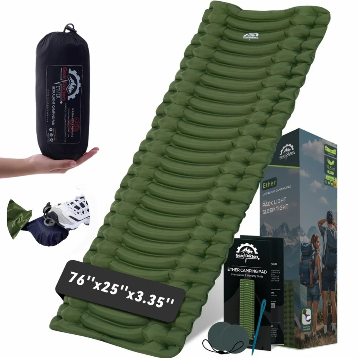  Ether 17.5oz Ultralight Inflatable Sleeping Pad — product photo