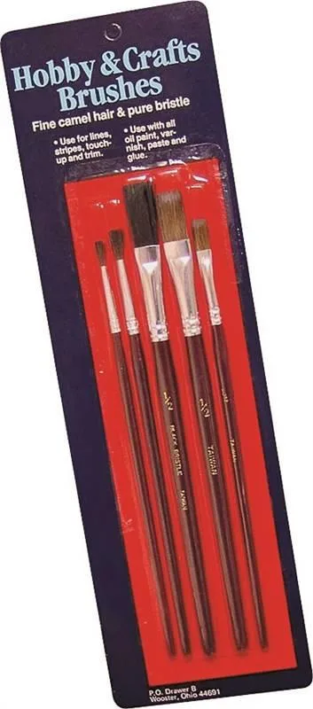Wooster Brush Company Wooster Brush Company F5105 Paint Brush Set, 1/2 in, 1/4 in, No. 2, No. 4 — product photo