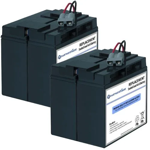 Two sealed 12V lead-acid battery cartridges in a pack