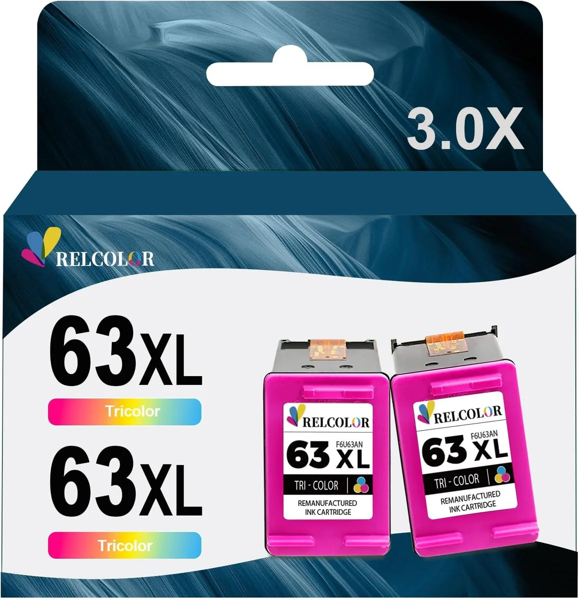 NuoTo NuoTo 63XL Tri-colour Ink Cartridge 2 Pack — product photo