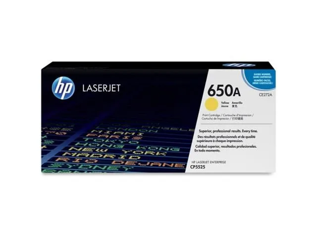 HP HP CE272A 650A Yellow Toner Cartridge 15000 Page — product photo