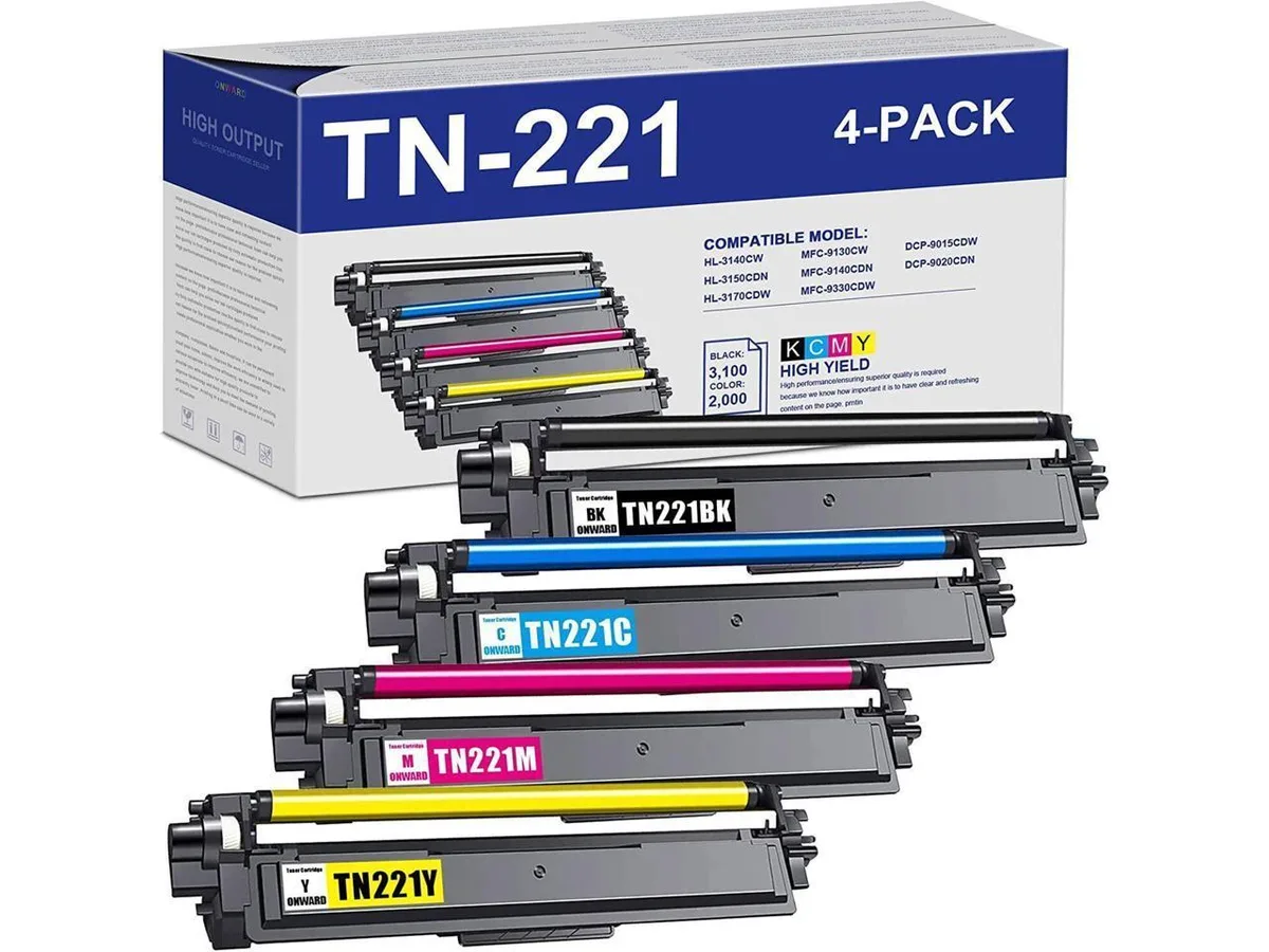 V4ink V4ink 4-Pack TN221 Black TN225 Colour Toner Cartridges — product photo