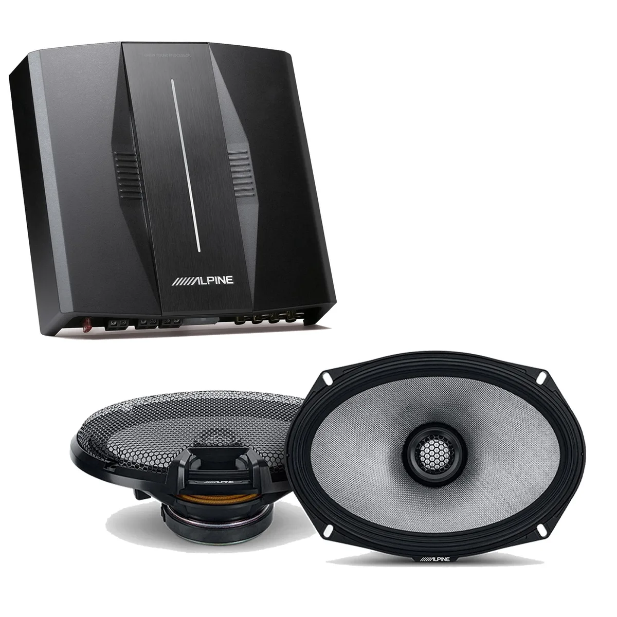 Alpine Alpine PXE-C80-88 OPTIM8 8-Channel Amplifier with R2-S69 Speakers — product photo