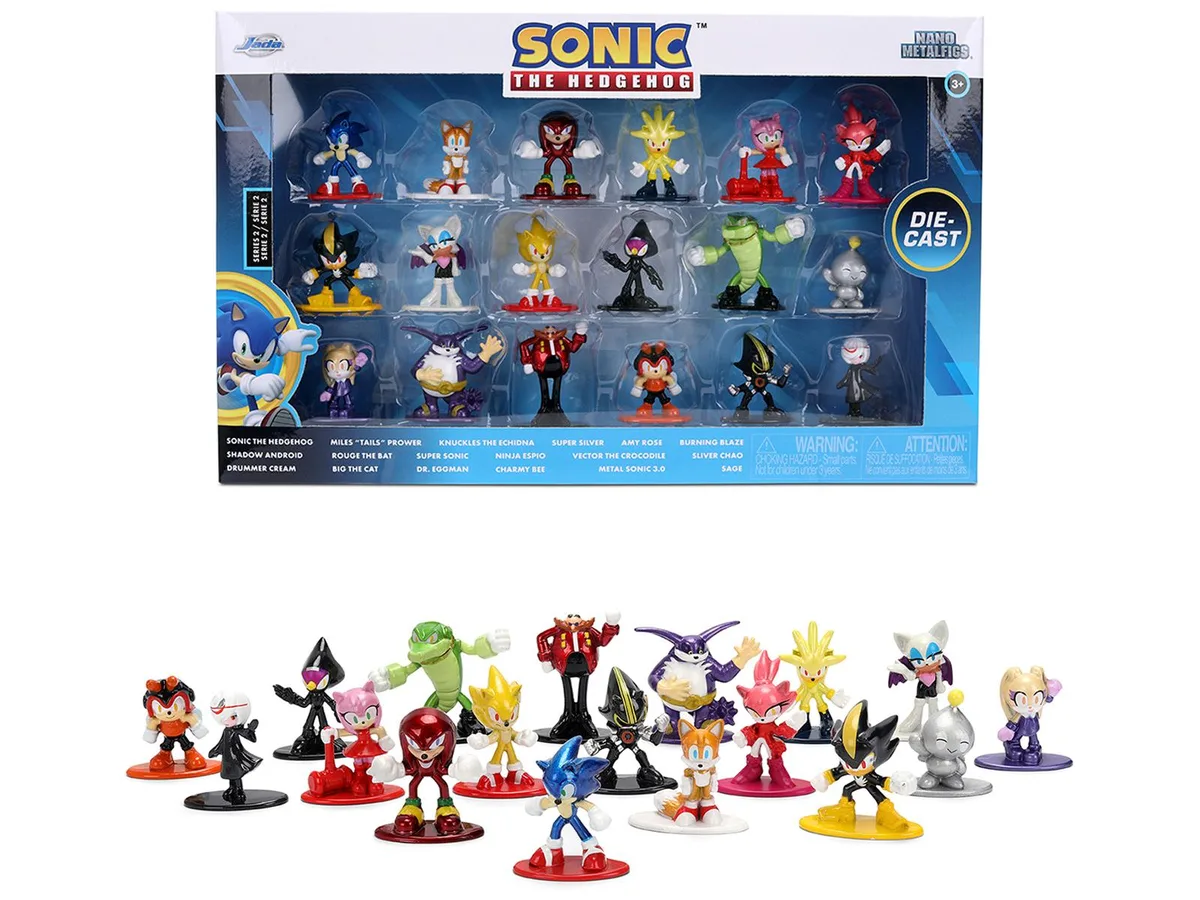 Jada Jada Sonic The Hedgehog Nano Metalfigs Wave 2 Set of 18 Diecast Figures — product photo