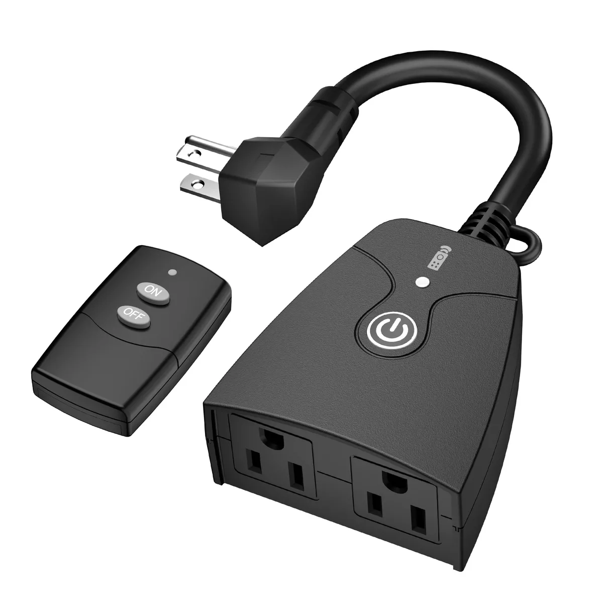Black HDMI cable, three feet long, coiled on white background