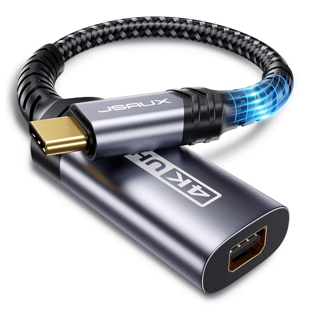  JSAUX JSESNZUC2MNDPFGYZ7F USB-C to Mini DisplayPort adapter 4K 60Hz grey — product photo