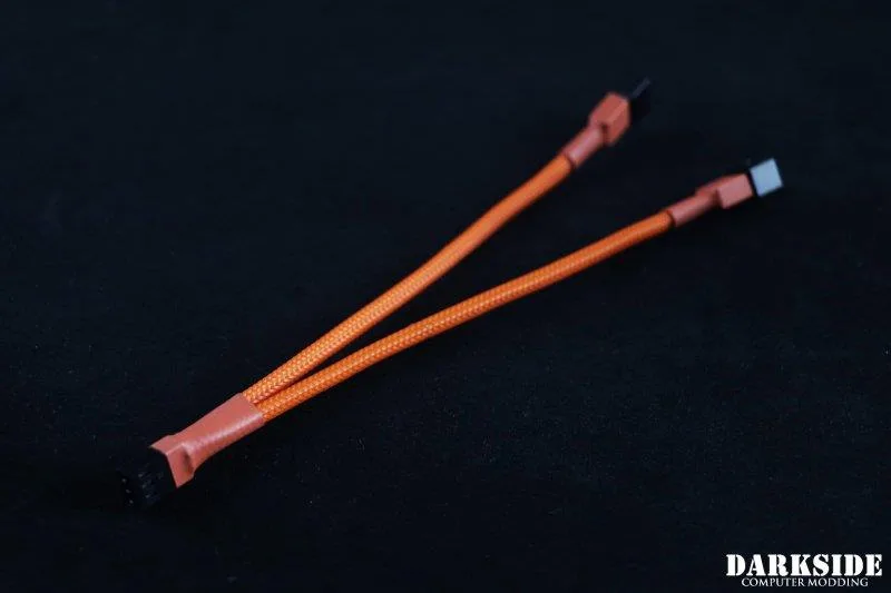 Darkside Darkside 3-Pin Dual Fan Y-Splitter Orange 15cm DS-0929 — product photo