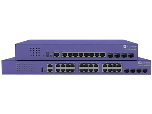 Extreme Networks Extreme Networks X435-8P-2T-W 8-port PoE+ network switch — product photo