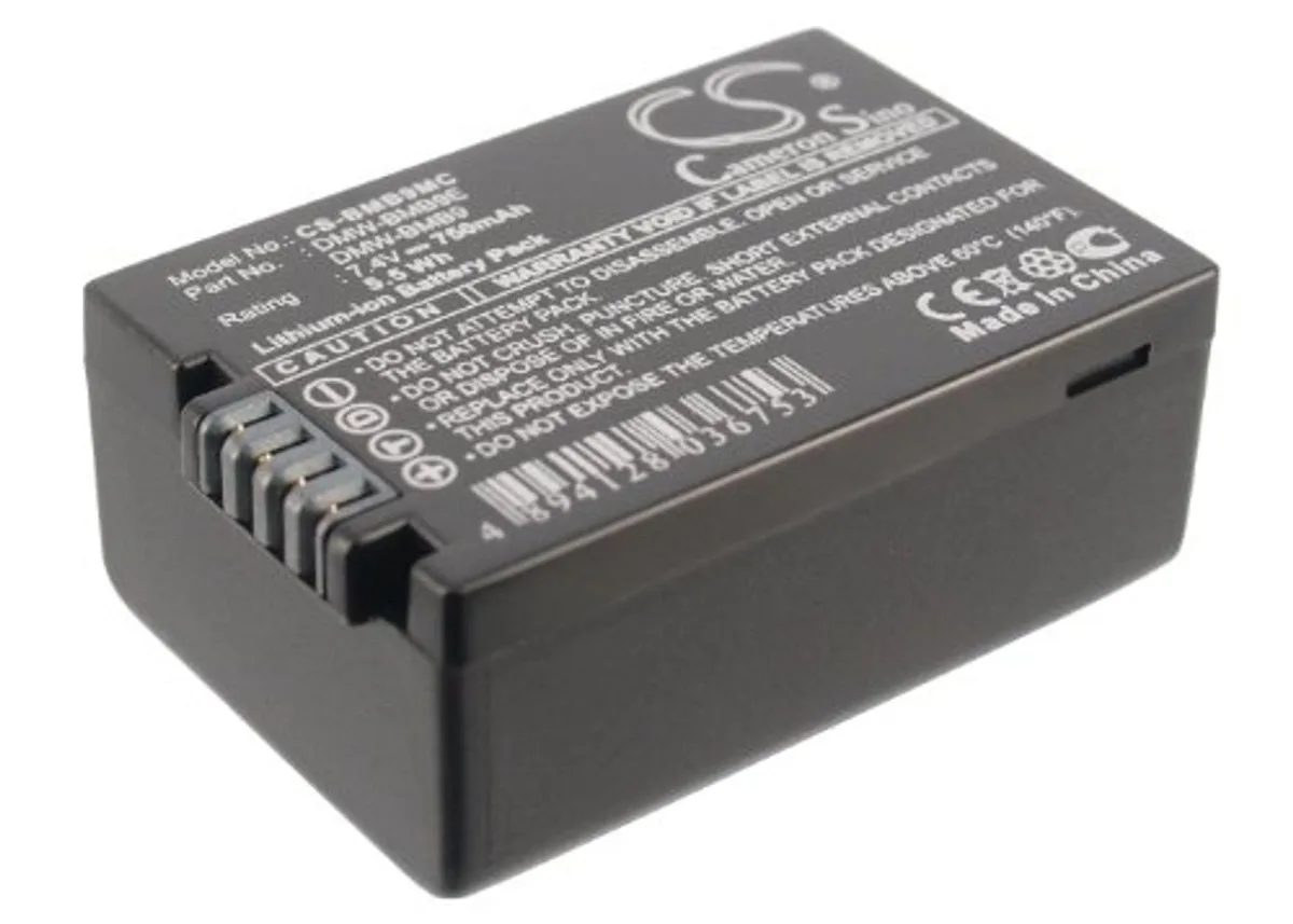  Cameron Sino replacement camera battery 750mAh for Panasonic Lumix DMC-FZ47 FZ48 FZ60 FZ62 FZ70 FZ72 DMW-BMB9 — product photo